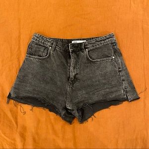 Zara High Rise Denim Shorts